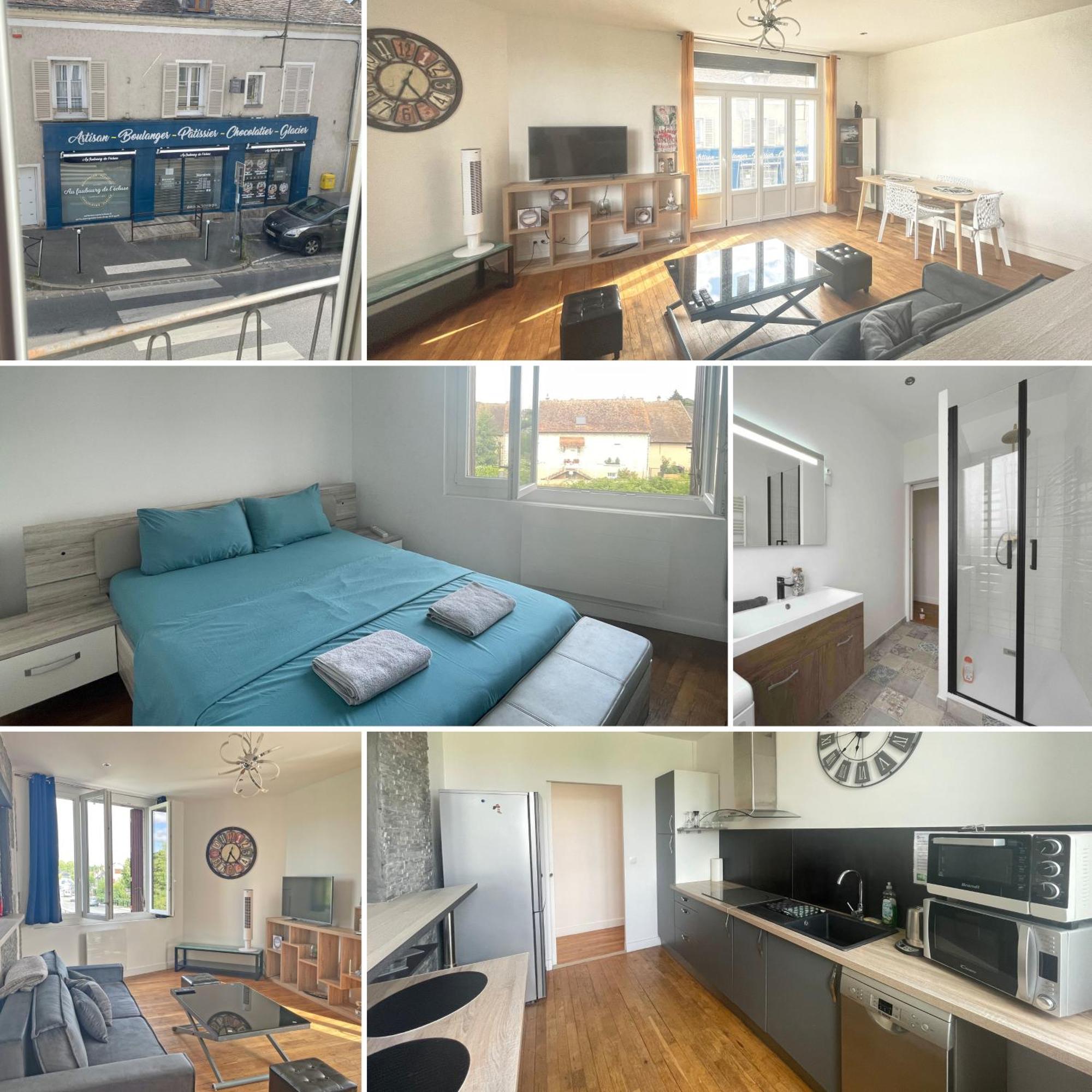 Grand T2 Renove - Bord Du Canal - Commerces A Pied Moret-sur-Loing Exterior foto
